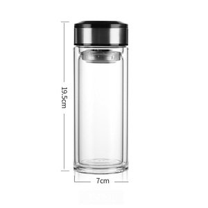 Seaygift-infusor de té de vidrio personalizado, botella de agua al vacío de doble pared, termo al vacío, botella de agua caliente de té con burbujas aisladas - Product Image 6