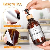 Étiquettes autocollantes personnalisées pour bouteilles de cosmétiques, résistantes à l'humidité, à forte adhérence, pour shampoing et gel douche, en promotion directe usine