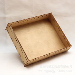 Rectangular Wooden Storage Box With Lattice Design For Desktop Organization - Product Image 2