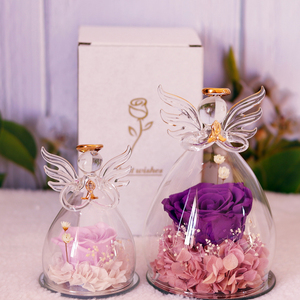 Regali per la festa della mamma di natale piccolo <span class=keywords><strong>angelo</strong></span> conservato eterna rosa In vetro con confezione regalo per le donne - Product Image 5