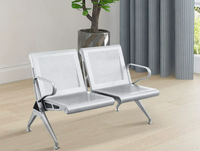 Chaise d'attente en acier laminé à froid renforcé, antirouille, pour aéroport, gare, clinique, banque publique, hall d'accueil