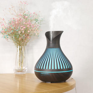 Diffuseur d'arômes en bois grainé 500 ml, humidificateur avec lumière LED, pour usage domestique - Product Image 2