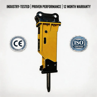 Casse-roche hydraulique OEM ODM personnalisé pour excavatrice, moteur et boîte de vitesses certifiés CE ISO, garantie 1 an pour 0,8-55 tonnes