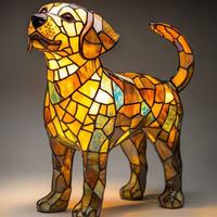 Nouvelle série de chiens JIAYI, figurines d'animaux artistiques en résine de 17 cm avec lumière LED, style européen, décoration créative pour la maison et le bureau