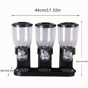 LM Classic Dry Food Dispenser with Dual Control <b>Cereal</b> Storage <b>Boxes</b> & Round Food Container - Product Image 6