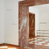 Cadre de porte en marbre naturel de style nordique, Rosso Levento violet, simple.
