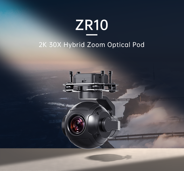 New SIYI ZR10 3-Axis Gimbal Camera 2K 4MP 30X Hybrid Zoom HDR Starlight Night Vision Lightweight ABS Material Compatible Drones