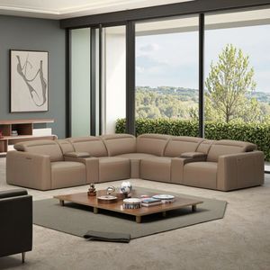 L-hình dạng Modular da chính hãng hiện đại cắt Recliner sofa Set với tính năng mở rộng cho khách sạn biệt thự phòng tập thể dục & Mall sử dụng - Product Image 4