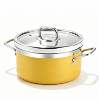Plat de service rond coloré à trois couches en acier avec plaque en céramique pour cuisinière à induction, lampe chauffante, buffet et restauration