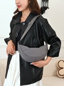 Xách Tay Trọng Lượng Nhẹ Của Phụ Nữ Vai Hobos Túi Đa Năng Phụ Nữ Đơn Giản Nách Nửa Mặt Trăng Túi Thời Trang Màu Rắn Nữ Ví - Product Image 6