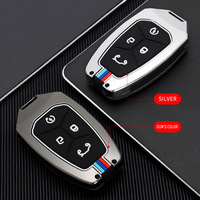 Accessoires de voiture en alliage de zinc + silicone pour clé de voiture Housse de télécommande Smart Key Shell Fob Protector Fit for LYNK & CO