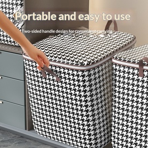 Sac de rangement pour couettes en tissu non tissé, moderne, simple, multi-usage, organisateur de vêtements pour armoire, sac de déménagement et d'emballage - Product Image 3