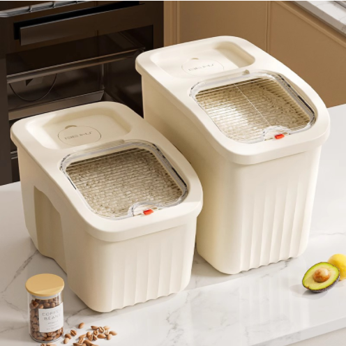 New Listing Automatic Rice Dispenser Household Kitchen Insect-proof Moisture-proof Multifunction sealed Cereal Food Container