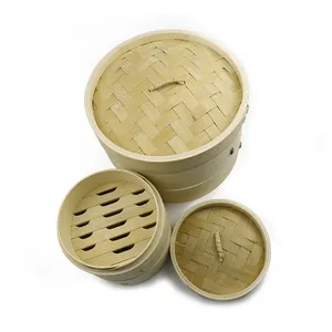 10-inch Bamboo Steamer - Healthy Eco-Friendly Dishwasher Safe - Perfect For Chinese Cuisine