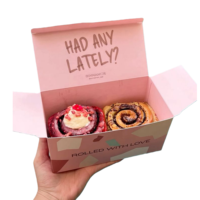 Boîte d'emballage en papier pour gâteaux jetables avec logo personnalisé, boîte en papier pour macarons, boîte en papier pour sandwichs, boîte en carton pour collations, boîte en carton pour biscuits