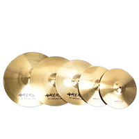Handmade Alloy Brass Drum Set Cymbal Suit Anti-Scald Cover with Art Skills Gong & Cymbals