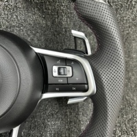 Volant en fibre de carbone forgé de style sportif pour Volkswagen Golf 7 GTI GTS GTD GTE Polo GTI Scirocco 2015-2016 Tiguan