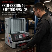 Nettoyeur et testeur d'injecteurs de carburant GATmatic GI8000, 6 cylindres, ultrasonique, GDI, piézo, EFI, SFI, haute pression 150 bars, Camry, Corolla