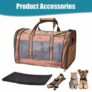 Transportín Blando para Mascotas Pequeñas (Perros y Gatos) - Bolso de Viaje Plegable Aprobado por Aerolíneas con Función de Asiento de Coche - Product Image 6