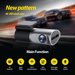 미니 4K 단일 렌즈 자동차 대시보드 카메라 135 도 지평선 UHD 해상도 야간 투시경 WiFi 연결 호환 녹음 - Product Image 2