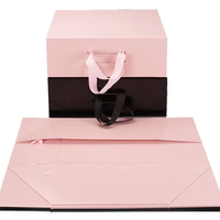 Boîte à ruban magnétique de luxe de haute qualité, boîte pliante pour emballages cadeaux, boîtes en papier pour vêtements, boîtes personnalisées, boîte cadeau en papier rose