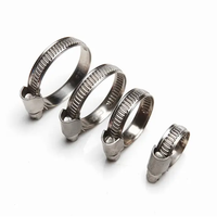 Acier inoxydable 201 304 clip de tuyau Type américain collier de serrage bande engrenage à vis sans fin allemand ss collier de serrage