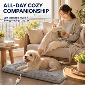 Custom Rechargeable Pet Heating Pad with OEM ODM Custom Logo Rechargeable Temperature Control Battery Heated Pet Bed for Pets - Product Image 1