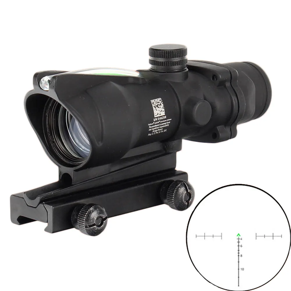 SPINA optics Tactical hunting scope real green fiber Scope 4x32 waterproof scope