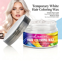 Argile colorante temporaire pour cheveux blancs, teinture capillaire jetable, crème colorante instantanée lavable pour Halloween, cosplay, fête, déguisement