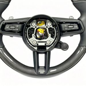 Passend für Porsche Panamera <span class=keywords><strong>Cayenne</strong></span> Macan 718 Cayman 918 911 Boxster Carrera 981 718 Maßgefertigtes Carbon-Faser 992 Lenkrad - Product Image 4
