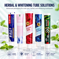 Tubes de dentifrice laminés personnalisés en aluminium et plastique avec bouchon à vis, emballage imprimé UV 12,7-35 mm pour soins bucco-dentaires