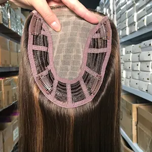 Mono Topper cho phụ nữ rụng tóc Mono Top với sợi ngang Remy Topper cho mỏng tóc con người mật độ cao tóc Mật độ 100% mảnh