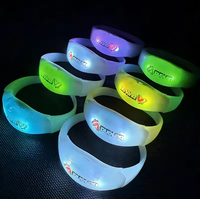 Bracelet lumineux LED multicolore personnalisable avec logo, en ABS, idéal pour les concerts – Vente flash