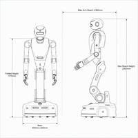 Robots Colaborativos, Robot Industrial Hirobot A2CR-W1 de Metal, Software Personalizable, AC220V 700W, Motor PLC para Uso Industrial, 1 Unidad