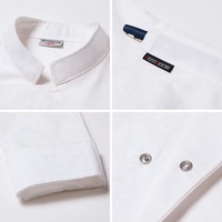 Uniforme de chef élégant avec une coupe moderne, design stylé, logo brodé, ajustement parfait, prix abordable