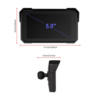 Podofo Pantalla Inteligente de 5 Pulgadas con CarPlay para Motocicletas, Monitor de Navegación para Moto, Estéreo para Auto con Pantalla IPS, CarPlay, Android Auto y Bluetooth