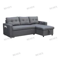 Sofá funcional moderno, sofá de tecido multifuncional para dormir, sala de estar, sofá e cama