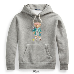 <span class=keywords><strong>Felpa</strong></span> Unisex Invernale con Collo Tondo, Collaborazione Bear, 100% Cotone Felpato, Design Ampio con Motivo a Cuore e Balza, Modello Lungo - Product Image 3