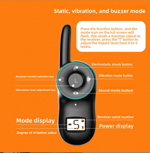 <span class=keywords><strong>Collar</strong></span> de Adiestramiento para Perros de Plástico Recargable a Prueba de Agua de 400M, Modos de Vibración y Choque Ajustables, Control de Ladridos, Ecológico para Perros Pequeños - Product Image 6