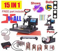 Nouvelle presse à chaud manuelle semi-automatique COOLDIY ST-15 15-en-1 pour tasses, t-shirts, stylos - Transfert par sublimation 220V/110V