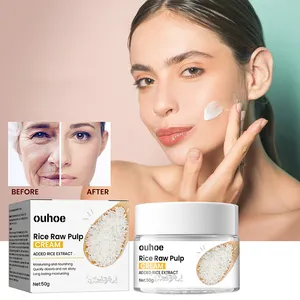 Soins de la peau naturel longue durée hydratant réparation peau crème pour le visage Anti-rides Anti-âge crème de riz blanchissante