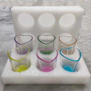 Set di 6 Bicchierini a Forma di Cuore da 45ml, Bicchieri per Birra Trasparenti, Regalo per <span class=keywords><strong>San</strong></span> <span class=keywords><strong>Valentino</strong></span>, per Tequila e Whiskey - Product Image 2