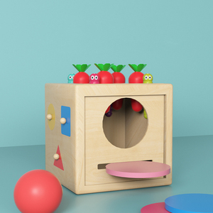 Jouets éducatifs en bois Montessori <span class=keywords><strong>6</strong></span> en 1, <span class=keywords><strong>cube</strong></span> de tri de formes, pour les bébés garçons et filles <span class=keywords><strong>d</strong></span>'âge préscolaire de 1, 2 et 3 ans - Product Image 2