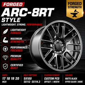 Jantes forgées Apex ARC-8RT, jantes renforcées, <span class=keywords><strong>17</strong></span>, 18, 19 <span class=keywords><strong>pouces</strong></span>, 5x120 E72.56mm pour BMW E36 E46 M3 Audi A4 B8 B9 S4 - Product Image 1