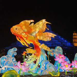 Venta caliente hecho a mano Navidad pescado luz decoraciones interior y exterior colorido saludable para parques Emporiums restaurantes - Product Image 6