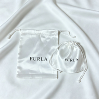 Sac à cordon en satin de soie de haute qualité avec logo, pochette anti-poussière réutilisable et écologique pour bijoux et emballages cadeaux