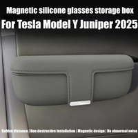 Per Tesla Model Y Juniper 2025 2026: Custodia Magnetica in Silicone per Occhiali, Organizer per Cruscotto, Accessori Interni Auto
