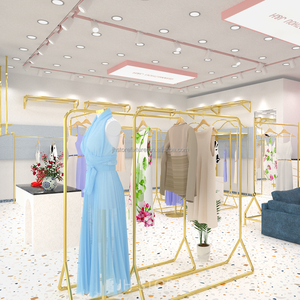 Estante de exhibición de ropa para tienda de belleza, estante de exhibición de metal para <span class=keywords><strong>boutique</strong></span> - Product Image 3