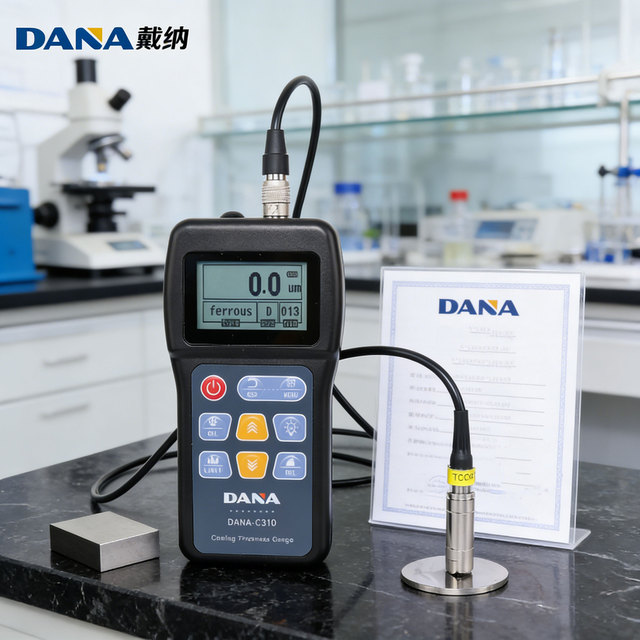 DANA C310 Digital Thickness Meter Industrial Paint Plating Inspection on Steel Aluminum Substrates Coating Thickness Gauge
