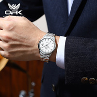 Jam Tangan Quartz OPK 6010 Super Guangzhou Man, Tali Baja, Tahan Air, Tampilan Tanggal, MOQ 1, Jam Tangan Kasual